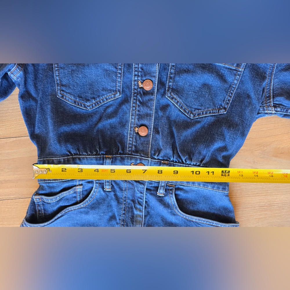 Madewell Denim Shirt Dress Size 0 | Button Front Western Utility Jean Dress - Picture 6 of 9